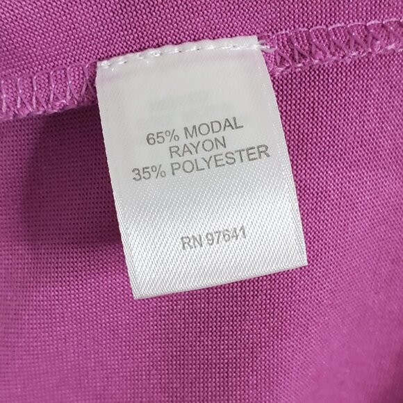 J Jill Size XL Top Tunic Roll Tab V Notch Modal Knit Light Stretch Fluid Purple - Picture 8 of 10